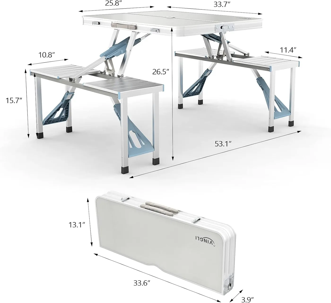 Mesa de picnic plegable VINGLI — imagen 4