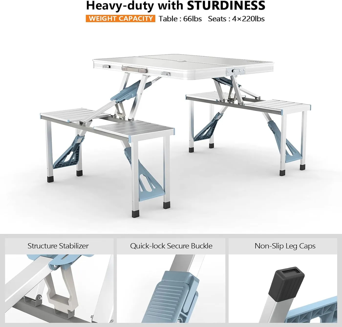 Mesa de picnic plegable VINGLI — imagen 7